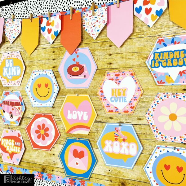 Retro Valentine's Day Kindness Week Classroom Decor Bundle Retro Valentine's Day Kindness Week Classroom Decor Bundle