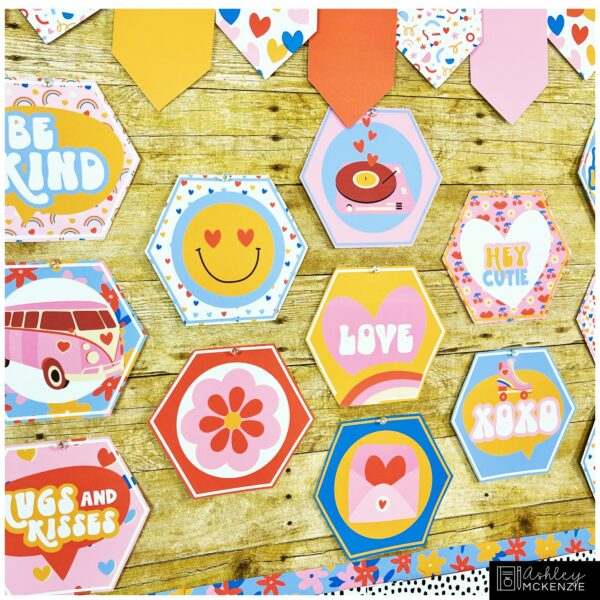 Retro Valentine's Day Kindness Week Classroom Decor Bundle Retro Valentine's Day Kindness Week Classroom Decor Bundle