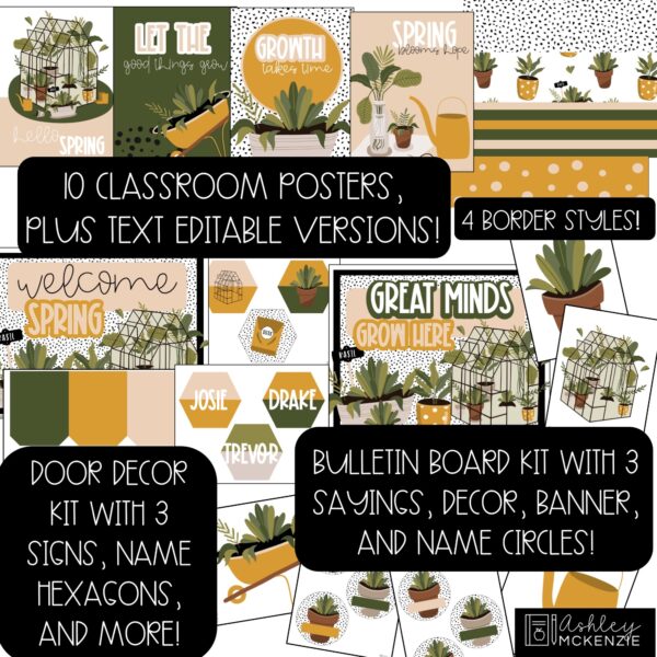 Spring Garden Classroom Decor Bundle Spring Garden Classroom Decor Bundle