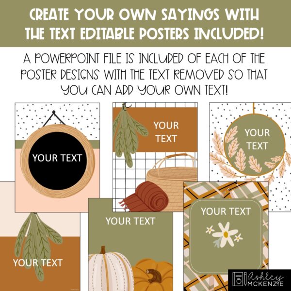 Modern Thanksgiving Classroom Posters - Editable! Modern Thanksgiving Classroom Posters - Editable!