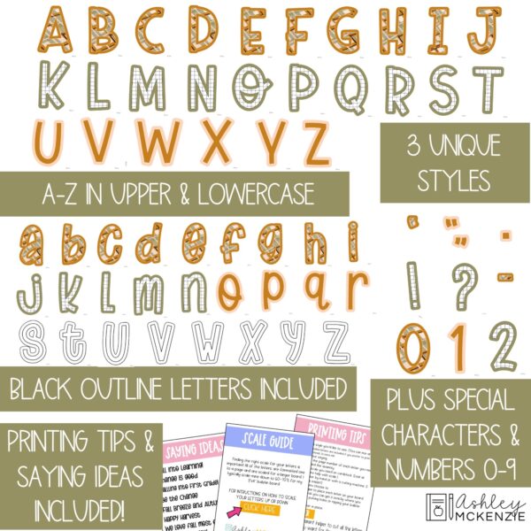 Modern Thanksgiving A-Z Bulletin Board Letters, Punctuation, and Numbers Modern Thanksgiving A-Z Bulletin Board Letters, Punctuation, and Numbers