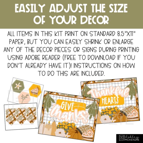 Modern Thanksgiving Classroom Door Decor Kit Modern Thanksgiving Classroom Door Decor Kit