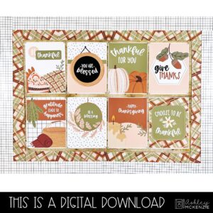Modern Thanksgiving Classroom Posters - Editable!