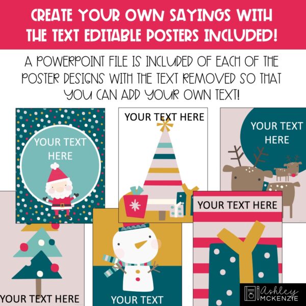 Festive Christmas Classroom Posters - Editable! Festive Christmas Classroom Posters - Editable!