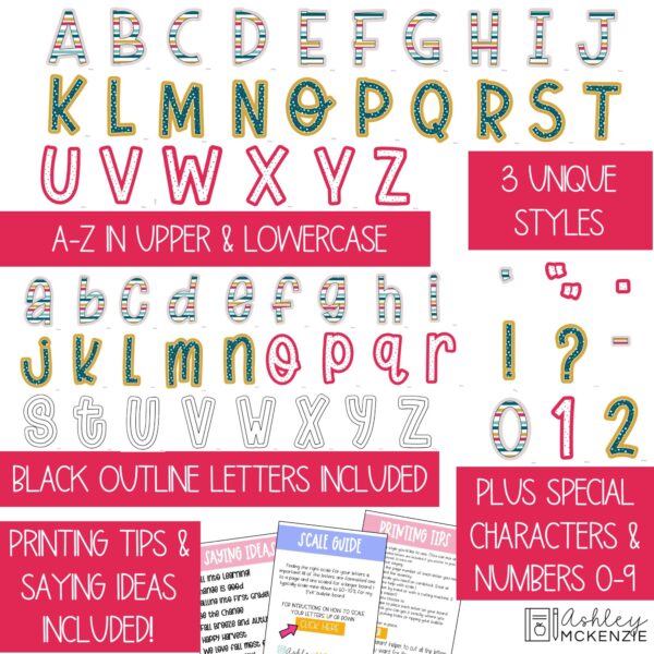 Festive Christmas A-Z Bulletin Board Letters, Punctuation, and Numbers Festive Christmas A-Z Bulletin Board Letters, Punctuation, and Numbers