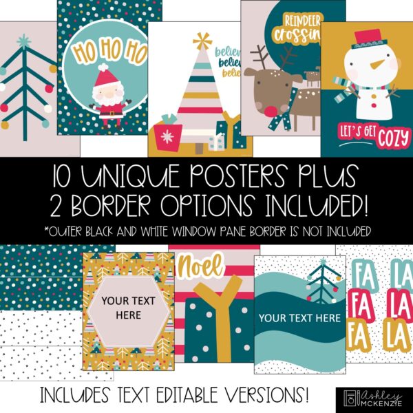 Festive Christmas Classroom Posters - Editable! Festive Christmas Classroom Posters - Editable!