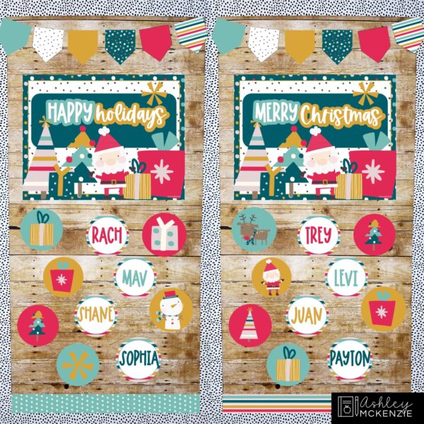 Festive Christmas Classroom Door Decor Kit Festive Christmas Classroom Door Decor Kit