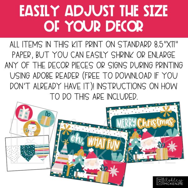Festive Christmas Classroom Door Decor Kit Festive Christmas Classroom Door Decor Kit
