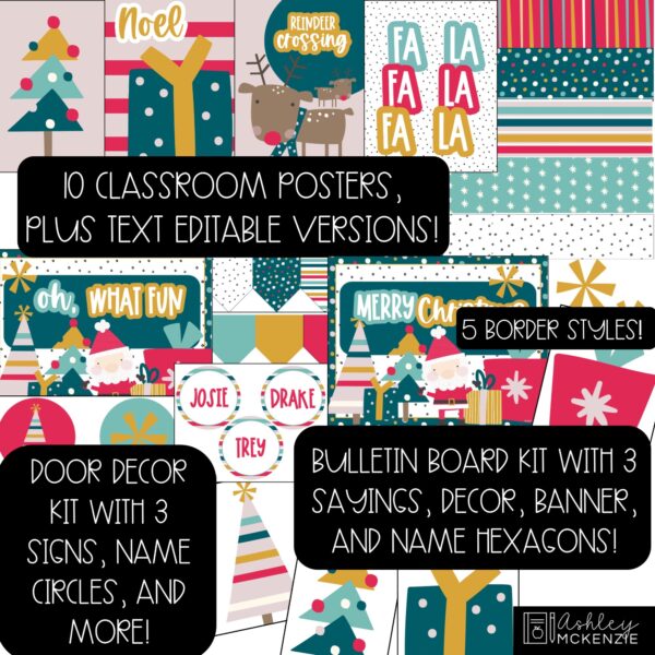 Festive Christmas Classroom Decor Bundle Festive Christmas Classroom Decor Bundle