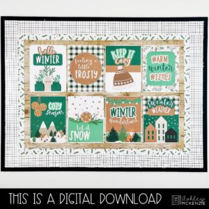 Modern Winter Classroom Decor Bundle