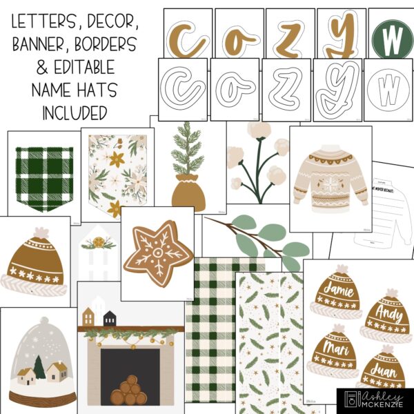 Modern Winter Bulletin Board Kit Modern Winter Bulletin Board Kit