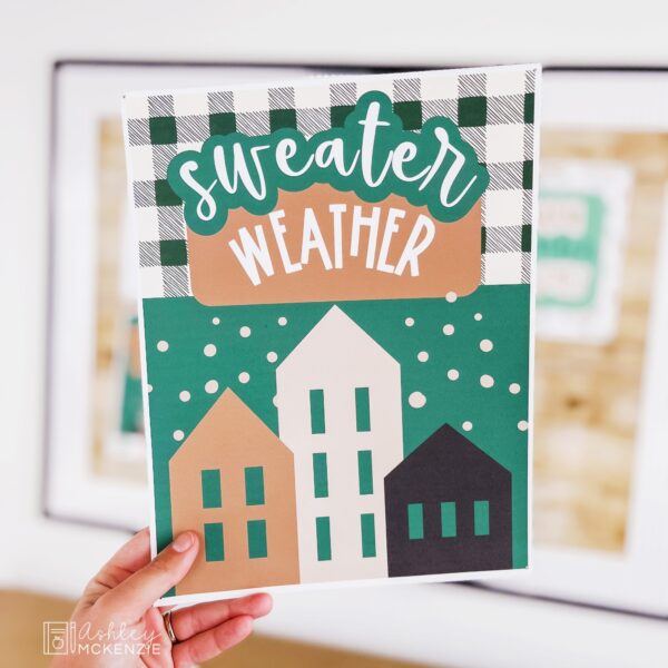 Modern Winter Classroom Decor Bundle Modern Winter Classroom Decor Bundle