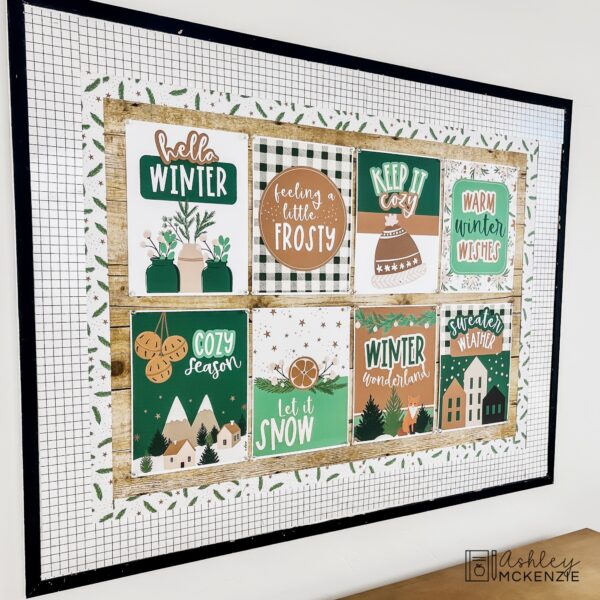 Modern Winter Classroom Decor Bundle Modern Winter Classroom Decor Bundle