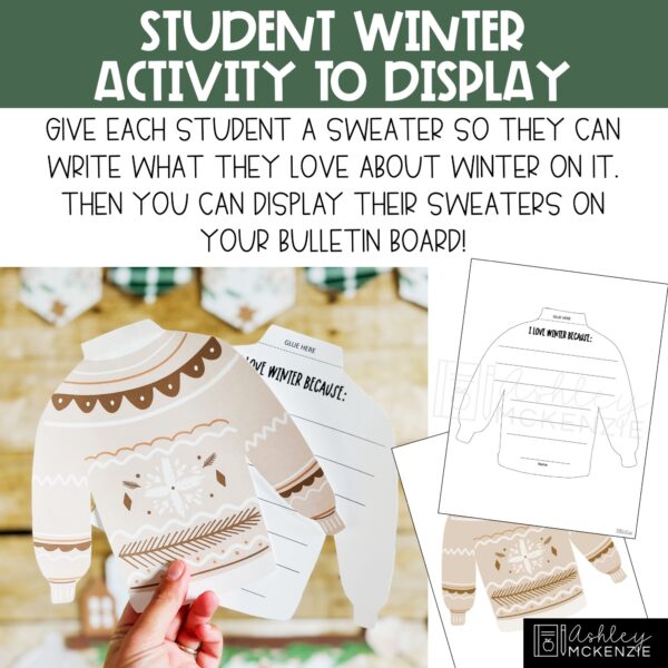 Modern Winter Bulletin Board Kit Modern Winter Bulletin Board Kit