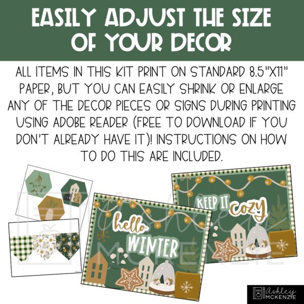 Modern Winter Classroom Door Decor Kit Modern Winter Classroom Door Decor Kit