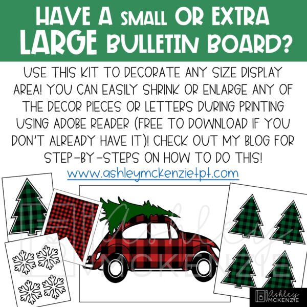 Christmas & Winter Buffalo Check Bulletin Board or Door Decor Christmas & Winter Buffalo Check Bulletin Board or Door Decor