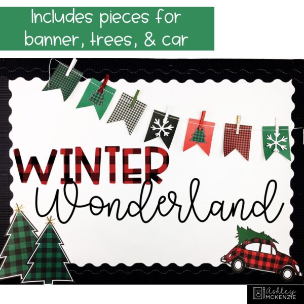 Christmas & Winter Buffalo Check Bulletin Board or Door Decor Christmas & Winter Buffalo Check Bulletin Board or Door Decor