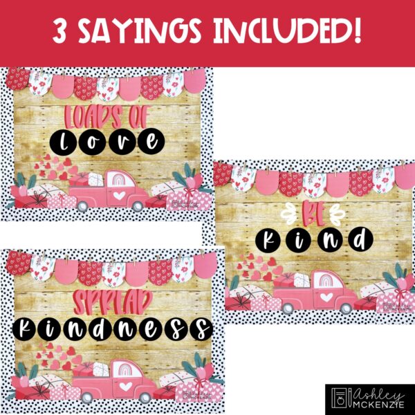Valentine's Day Truck Bulletin Board or Door Decor Valentine's Day Truck Bulletin Board or Door Decor