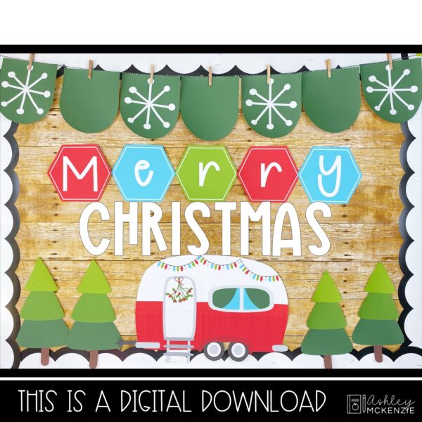 Christmas Camper Bulletin Board Kit Christmas Camper Bulletin Board Kit