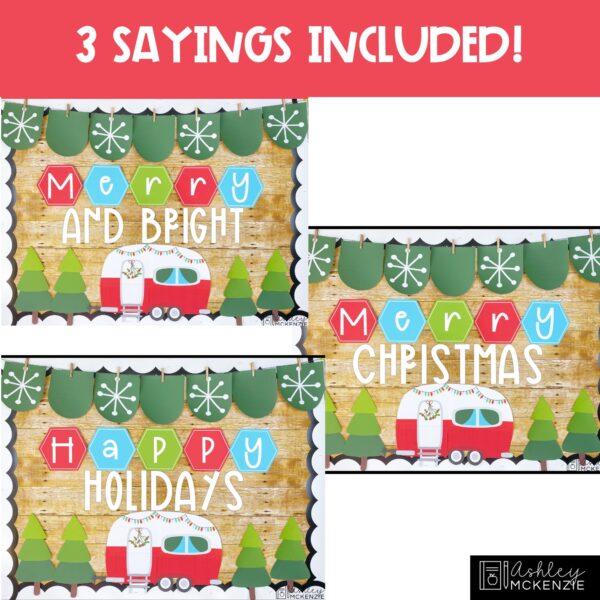 Christmas Camper Bulletin Board Kit Christmas Camper Bulletin Board Kit