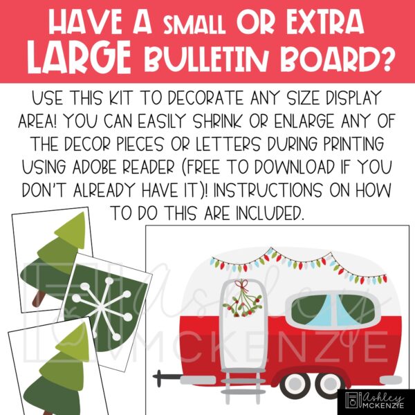 Christmas Camper Bulletin Board Kit Christmas Camper Bulletin Board Kit