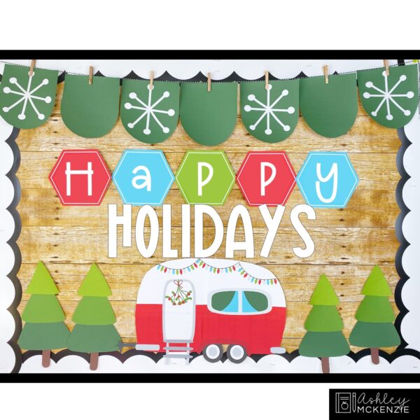 Christmas Camper Bulletin Board Kit Christmas Camper Bulletin Board Kit