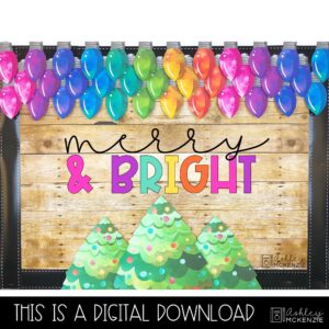 Christmas Lights Bulletin Board or Door Decor