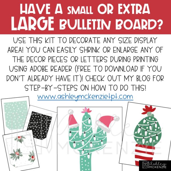 Christmas Cactus Bulletin Board Kit Christmas Cactus Bulletin Board Kit
