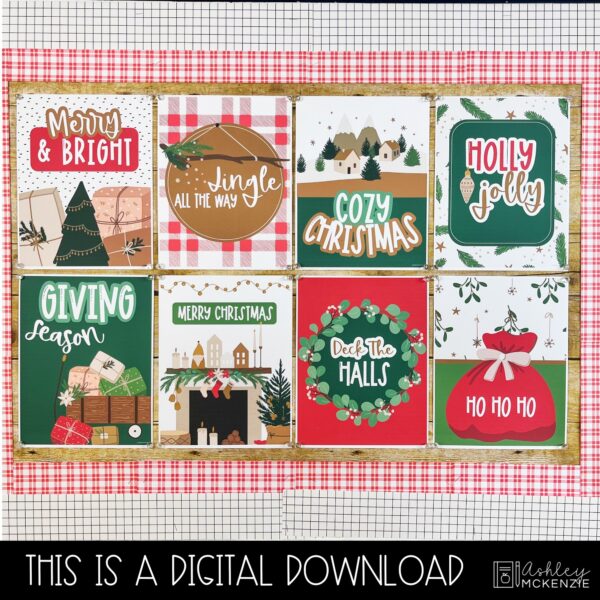 Modern Christmas Classroom Decor Bundle Modern Christmas Classroom Decor Bundle