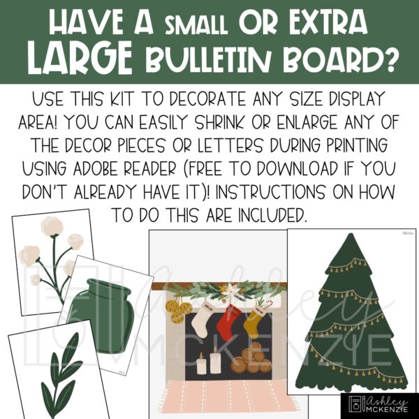 Modern Christmas Bulletin Board Kit Modern Christmas Bulletin Board Kit