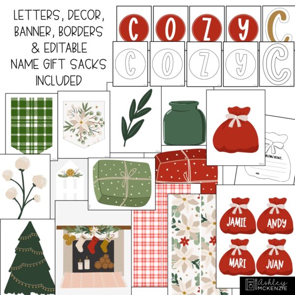 Modern Christmas Bulletin Board Kit Modern Christmas Bulletin Board Kit