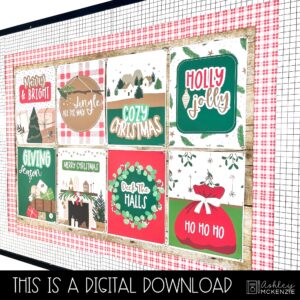 Modern Christmas Classroom Posters - Editable!