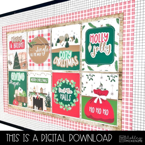 Modern Christmas Classroom Posters - Editable! Modern Christmas Classroom Posters - Editable!