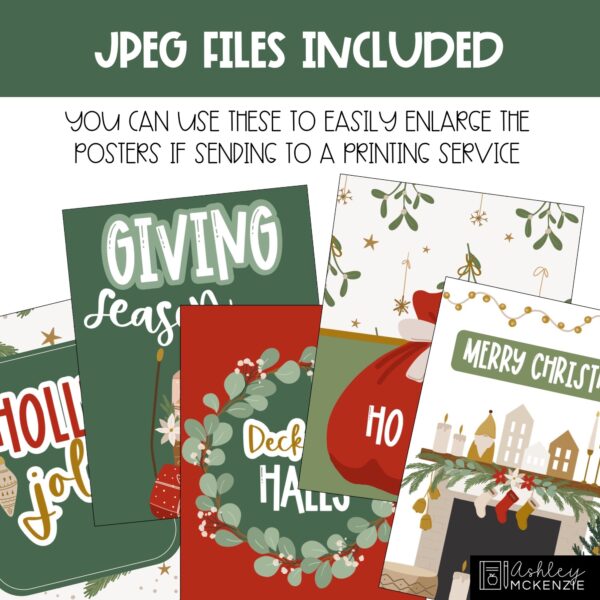Modern Christmas Classroom Posters - Editable! Modern Christmas Classroom Posters - Editable!