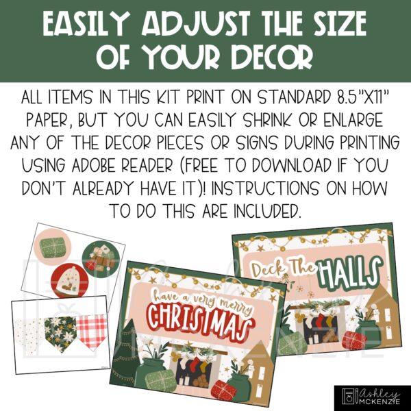 Modern Christmas Classroom Door Decor Kit Modern Christmas Classroom Door Decor Kit