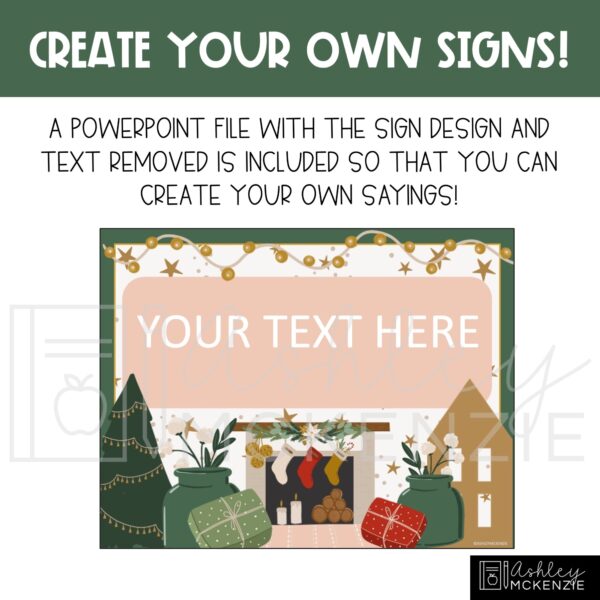 Modern Christmas Classroom Door Decor Kit Modern Christmas Classroom Door Decor Kit