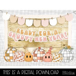 Retro New Year Bulletin Board Kit Retro New Year Bulletin Board Kit
