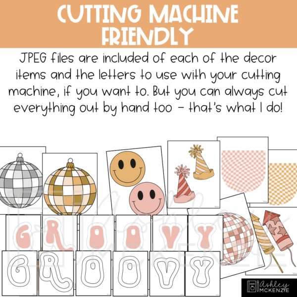 Retro New Year Bulletin Board Kit Retro New Year Bulletin Board Kit