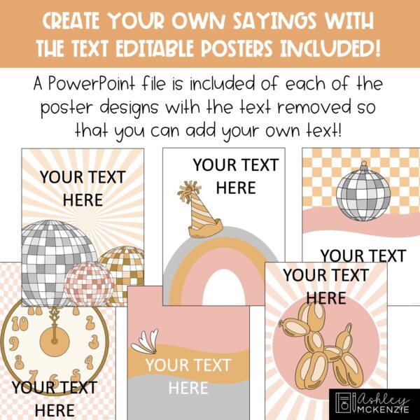 Retro New Year Classroom Posters - Editable! Retro New Year Classroom Posters - Editable!