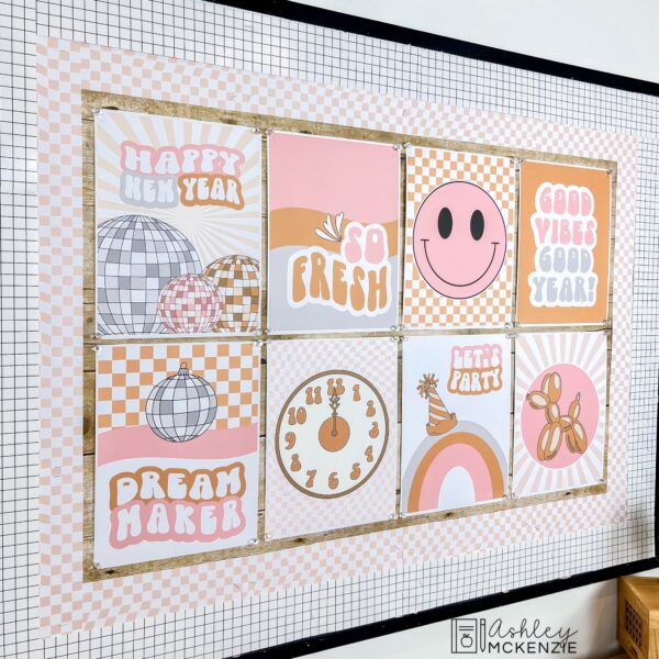 Retro New Year Classroom Decor Bundle Retro New Year Classroom Decor Bundle