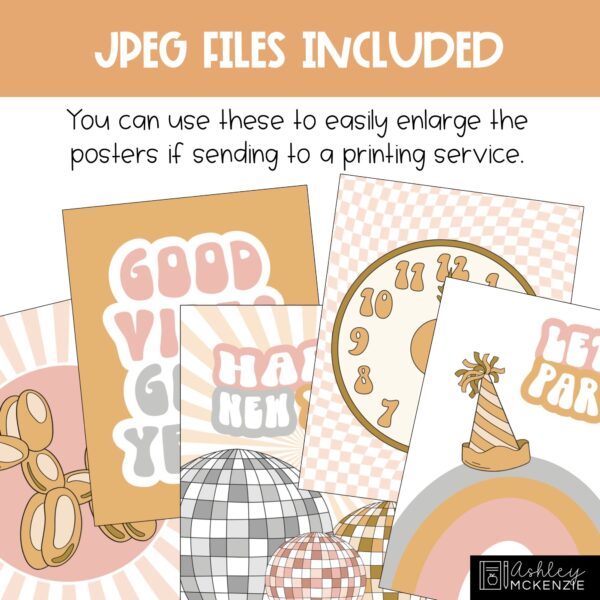 Retro New Year Classroom Posters - Editable! Retro New Year Classroom Posters - Editable!