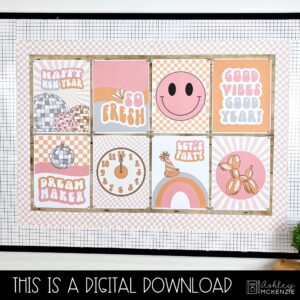 Retro New Year Classroom Decor Bundle Retro New Year Classroom Decor Bundle