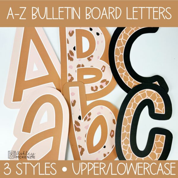Animal Print Bulletin Board, Posters, A-Z Bulletin Board Letters, and Door Decor Mini Bundle Animal Print Bulletin Board, Posters, A-Z Bulletin Board Letters, and Door Decor Mini Bundle
