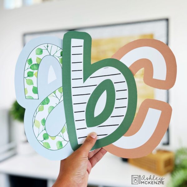 Modern Greenery Bulletin Board, Posters, A-Z Bulletin Board Letters, and Door Decor Bundle Modern Greenery Bulletin Board, Posters, A-Z Bulletin Board Letters, and Door Decor Bundle