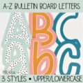 Calm Terrazzo Bulletin Board, Posters, A-Z Bulletin Board Letters, and Door Decor Mini Bundle