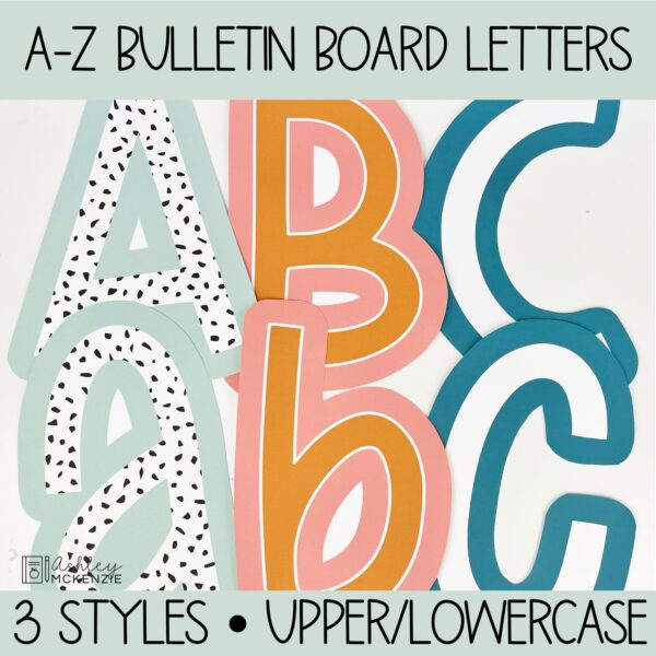Calm Terrazzo Bulletin Board, Posters, A-Z Bulletin Board Letters, and Door Decor Mini Bundle Calm Terrazzo Bulletin Board, Posters, A-Z Bulletin Board Letters, and Door Decor Mini Bundle