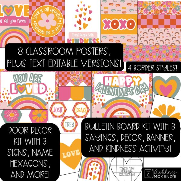 Valentine Love Classroom Decor Bundle Valentine Love Classroom Decor Bundle