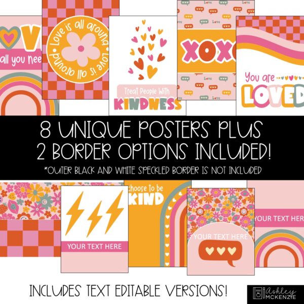 Valentine Love Classroom Posters - Editable! Valentine Love Classroom Posters - Editable!