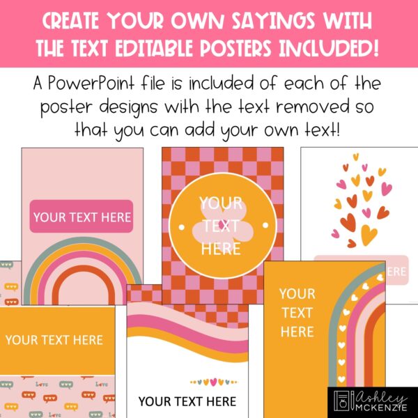 Valentine Love Classroom Posters - Editable! Valentine Love Classroom Posters - Editable!