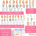 Valentine Love A-Z Bulletin Board Letters, Punctuation, and Numbers